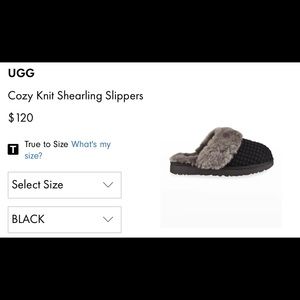 NWOT Authentic Ugg cozy knit slippers